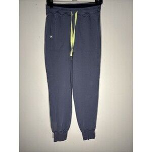 Figs Mari Skinny Jogger Scrub Pants Drawstring Elastic Waistband Blue XS